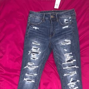 American Eagle Mid Rise Jegging 6 Short.